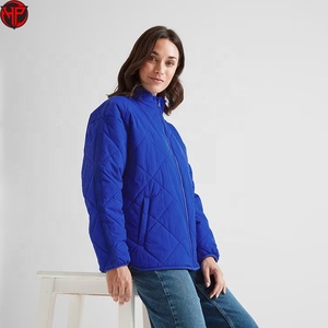 Zip In Blue Quilted <b>Jacket</b> Women Safety Workwear <b>Lightweight</b> Padded Outerwear for Outdoor Duty <b>Ladies</b> Bubble <b>Jacket</b> - Product Image 4