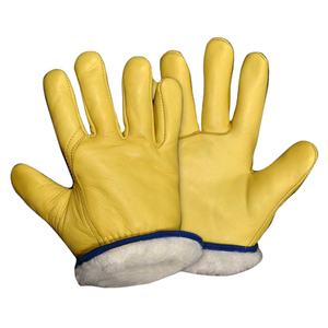 High Quality PPE Construction Protecting Cow Sheepskin Goatskin Driving <b>Glove</b> Pig Goat Grain Leather Driver <b>Gloves</b> Full Lining - Product Image 5