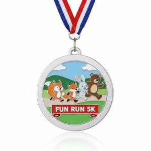 Médailles de course personnalisées en métal pour la course de 5 km, avec rubans, pour les vainqueurs et souvenirs. - Product Image 4