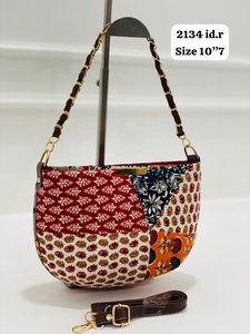 Sac à main élégant en tissu imprimé Handblock avec poche intérieure Fabriqué en Inde - Product Image 2