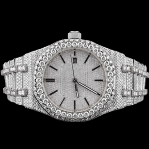 Reloj de Hombre Moderno y Lujoso con Incrustaciones de Diamantes Moissanite, Estilo Hip Hop, Caja Redonda con Diseño Clásico, Superventas - Product Image 6