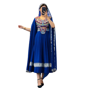 Afghan Kuchi Dress Handmade Pashtun Embroidered Lace Long Sleeves Women's Afghani Style Festival <b>Wedding</b> Afghan Kuchi Dress - Product Image 2