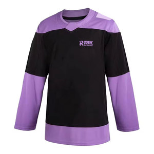 เสื้อฮอกกี้น้ำแข็งโพลีเอสเตอร์ 100% สำหรับผู้ใหญ่ ชุดฝึกซ้อม สีพื้น สำหรับทีมกีฬาฮอกกี้น้ำแข็ง - Product Image 1