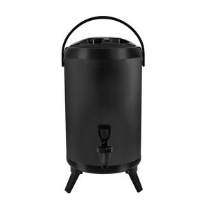 Dispensador de Bebidas de Acero Inoxidable Aislado de 10L, Contenedor Térmico Duradero para Bebidas Frías y Calientes, Color Negro - Product Image 2