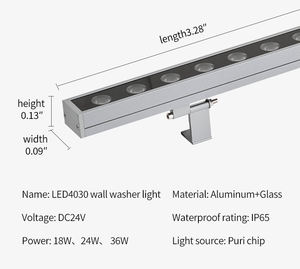 ไฟวอลวอชเชอร์ LED 24W ขนาด 600 มม. |   แสงสว่างสูง ลำแสงกว้าง สำหรับอาคารขนาดใหญ่ |   ไฟส่องสว่างภายนอกอาคารมาตรฐาน IP67 สำหรับงานสถาปัตยกรรม - Product Image 4