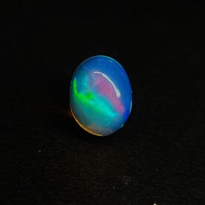 Natural Ethiopian Fire <b>Opal</b> Cabochon Oval Gemstone Wholesale Loose <b>Opal</b> Jewelry Making Stone - Product Image 1