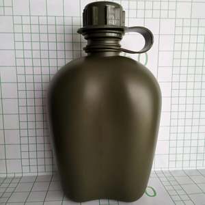 Juego de Cantimploras de PP Verde sin BPA para Exteriores, 2 Piezas, 1 Litro de Capacidad, OEM, Duraderas, para Uso en Campo, Grado Táctico, Purificación de Agua - Product Image 1