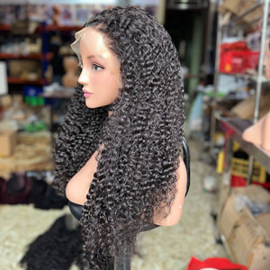 Peluca frontal de encaje estilo rizado de moda, productos de cabello virgen vietnamita, pelucas frontales de encaje, cabello humano rizado, ondulado, liso, personalizado - Product Image 1