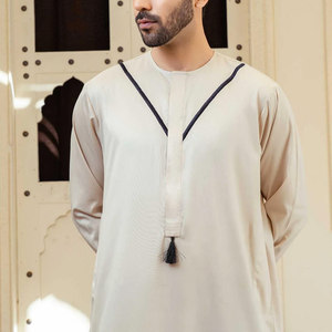 <b>Men</b> Juba Traditional Long Sleeve Muslim Robe Islamic Clothing Comfortable Loose Fit Modest Breathable Fabric - Product Image 3