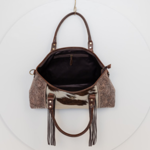 Best Seller 100% Genuine Leather Fringe <b>Tote</b> <b>Bag</b> Women <b>Floral</b> Western Style Large Concealed Carry Crossbody Purse Custom Logo - Product Image 6