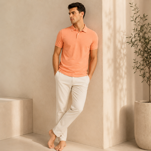 elegant man <b>polo</b> shirt suitable for office and casual use durable stitching breathable cotton blend for all day comfort OEM - Product Image 5