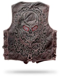 Chaleco con Diseño de Calavera Rebelde Negro para Motocicleta - Product Image 2