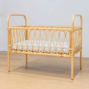 Cuna de Ratán Natural para Bebé, Precio Económico, Hecha a Mano, Muebles para Dormitorio Infantil, Cama para Recién Nacido - Product Image 1