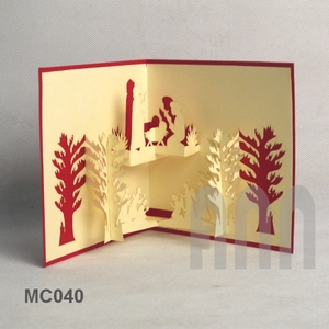 การ์ดอวยพรคริสต์มาสวันเกิดวันเกิดวันเกิดวันเกิดวันเกิดของคุณตัดด้วยเลเซอร์สำหรับงานฝีมือกระดาษพิมพ์ลายสำหรับวันคริสต์มาส3D ตามสั่ง - Product Image 1