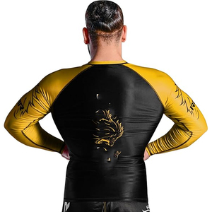 High Quality Men Long Sleeve Rash Guard <b>Compression</b> <b>Shirt</b> Graphic Print UV Protection Custom Logo OEM - Product Image 2
