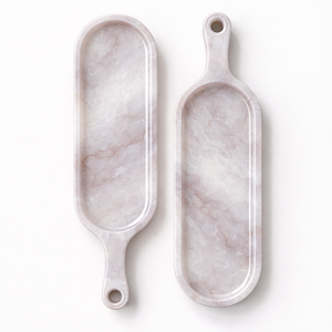 Bandeja de resina moderna con asa, diseño premium para servir en la mesa, para cenas, entretenimiento, cocina y hogar. - Product Image 6