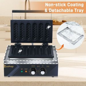 Commercial 110V Professional Intelligent Non-Stick French Muffin <b>Waffle</b> Iron <b>Machine</b> Corn Dog & Hotdog <b>Waffle</b> Maker - Product Image 4