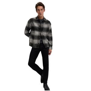 Men’s Brushed Cotton <b>Checked</b> <b>Overshirt</b> – Soft Warm Casual Button Down Layering Shirt for Winter Everyday Wear - Product Image 2