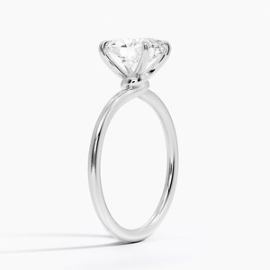 Entwined <b>Solitaire</b> Engagement <b>Ring</b> with Moissanite Prong Setting 14K Gold Plated 925 <b>Silver</b> - Product Image 6