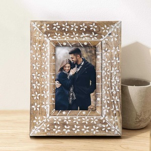 Premium Handmade Lightweight Polished Wooden Photo <b>Frame</b> <b>with</b> Natural Wood Finish for Tabletop or Wall Display Global Supply - Product Image 1