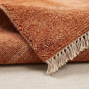 Alfombra de Lana Anudada a Mano de Lujo, Color Rojo Óxido, Estilo Marroquí, Suave y Afelpada, con Flecos, para Decoración de Sala de Estar y Dormitorio - Product Image 6