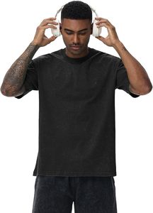 Camiseta de Algodón Personalizada para Hombre, Cuello Redondo, Manga Corta, Lisa, Casual, Suave, Transpirable, Tejido de Punto, Lavado Ácido, Secado Rápido, Ecológica - Product Image 2