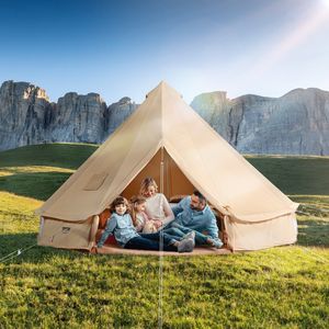 Tenda a Campana in Tela per 4 Stagioni, 3 M/9,8 Piedi, Yurt Traspirante per Campeggio, per 4 Persone con Apertura per Stufa, Adatta a Tutte le Stagioni - Product Image 1