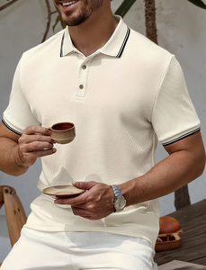 Chemise pour homme Pearson OBM, nouvelle collection, color-block, best-seller, tissu doux à texture ananas, respirant pour l'extérieur, décontracté et professionnel - Product Image 1