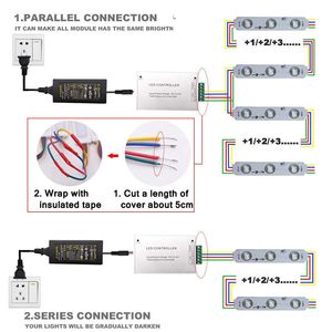 RGB SMD 5050 3 LED Module <b>Light</b> 12V DC for Sign Letter Channel Window Store Lamp 5W Power 3000K Color Temperature RoHS Certified - Product Image 5