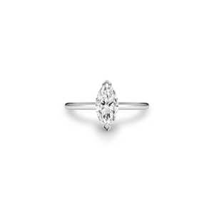 Bagues de fiançailles en diamant 1ct 2ct 3ct, taille marquise, solitaire demi-sertie, diamant de laboratoire, moderne, pour demande en mariage et anniversaire, en or massif 14K - Product Image 1