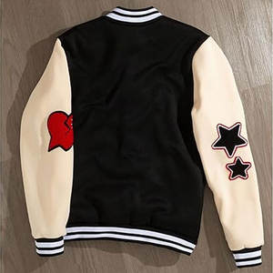 เสื้อแจ็คเก็ตวาร์ซิตี้ผู้ชาย ลายกราฟิกบล็อกสี แขนยาว สตรีทแวร์ เสื้อแจ็คเก็ตเบสบอล สไตล์เรโทร ฮิปฮอป เสื้อคลุมลำลอง โอเวอร์ไซส์ สไตล์วิทยาลัย - Product Image 6