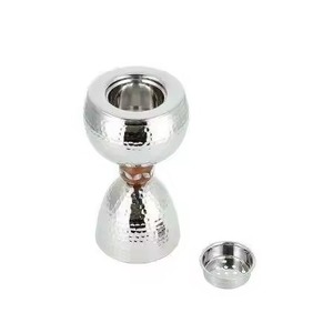 Ensemble Bakhoor en métal bleu ciel avec accents floraux, plateau de service ovale, pinces à charbon, pot de rangement, brûleur d'encens arabe de luxe - Product Image 3