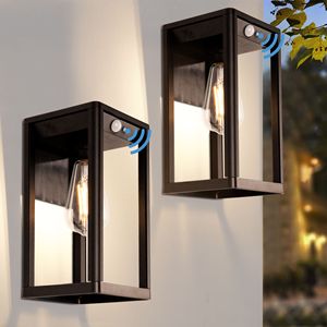 2 Pezzi Lampade Solari da Parete con Sensore di Movimento Impermeabili Premium per Uso Esterno - Product Image 1