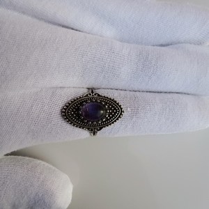 Anillo Marquise de Amatista, Plata de Ley 925, Hecho a Mano, Estilo Art Deco, Joyería Elegante con Piedras Preciosas para Mujer, Boda, Fiesta - Product Image 2