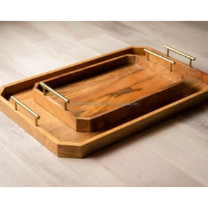 Bandeja Clásica Grainstone de Madera de Acacia con Bordes Lisos, Sin Asas, Calidad Premium, Tabla Plana Hecha a Mano, Plato Minimalista - Product Image 2