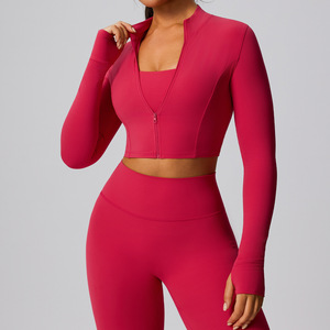 Ensemble de sport pour femme à manches longues, grande taille, tenue de fitness, ensembles de gym, ensembles de yoga taille haute évidés - Product Image 1