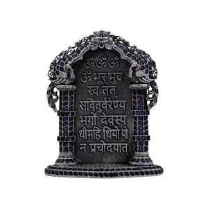 Ev dekorasyon güzel özelleştirilmiş 925 ayar gümüş antika tarzı Gayatri Mantra heykelcik festivali Pooja için en iyi maliyet