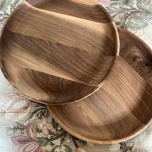 Plato Redondo de Madera para Servir, Plato de Madera Multiusos para Cena, Comida, Ensalada, Aperitivos, Desayuno, Vajilla de Cocina Duradera - Product Image 5