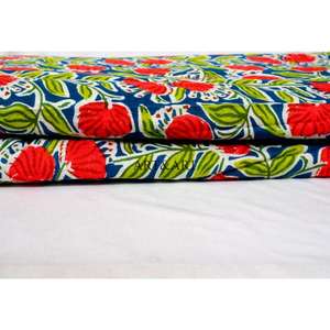 Tela de Algodón Estampada con Bloques Florales, Ligera, para Decoración del Hogar, Bolsos y Confección de Vestidos, en Metros, Tela de Algodón para Tapicería - Product Image 3