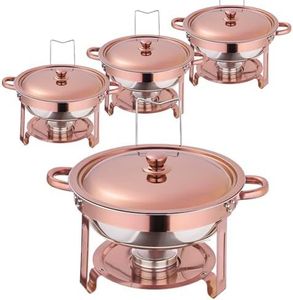 ถาดอุ่นอาหารทองเหลืองพรีเมียมพร้อมฝาปิดและขาตั้ง เหมาะสำหรับโรงแรม บ้าน ร้านอาหาร บริการจัดเลี้ยง และอุปกรณ์ครัว - Product Image 1