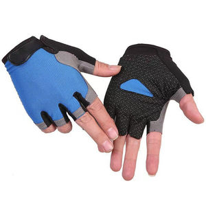 Gants de fitness unisexes écologiques en gel demi-doigts avec fermeture à boucle et grip en maille pour la musculation et les sports de gym - Product Image 2