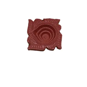 Handgemaakte En Natuurlijke Indiase Kleine Vierkante Diyas Terracotta Aardewerk Diwali Klei Olie Diyas Lampen