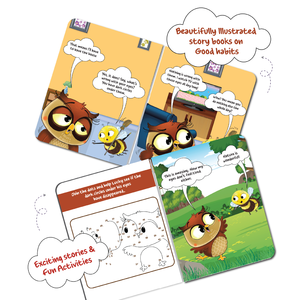 Libro de Historias de Buenos Hábitos de Lucky Owl, Serie para Aprendizaje Temprano # 5 elementos con audio y elementos de rompecabezas - Product Image 1