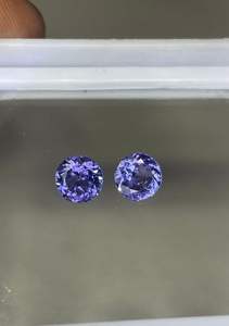 พลอยแทนซาไนต์ทรงกลมเจียระไนบริลเลียนท์ขนาด 6 มม. เกรด AA ธรรมชาติ คู่พลอยแทนซาไนต์ทรงกลม - Product Image 4