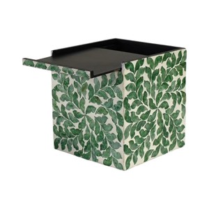 Handmade Wooden Tissue Box with Mother of Pearl Inlay for Home Decor - Product Image 3