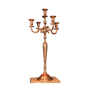 Candélabre en laiton au design classique à 3 bras, qualité supérieure, décoration pour événements et occasions, accessoires de décoration de mariage - Product Image 5