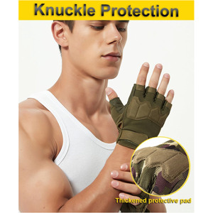 Guantes Tácticos Personalizados sin Dedos para Tiro, Caza y Fitness, Fabricante - Product Image 3