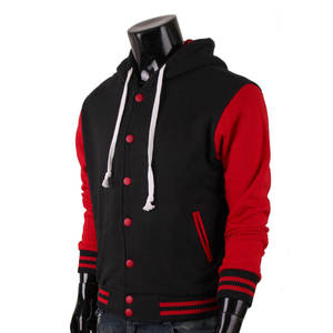 Blousons universitaires roses pour hommes en velours côtelé, style streetwear classique, rétro, décontracté, chauds, à boutons, type bomber - Product Image 4