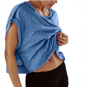 Camisetas de manga corta para mujer, camisetas informales con estampado, camisetas transpirables de verano para mujer, excelente tela suave y cómoda - Product Image 2