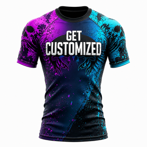 Rashguard MMA sur mesure avec manches longues et courtes et tissu de compression sublimé durable, kimono de jiu-jitsu - Product Image 5